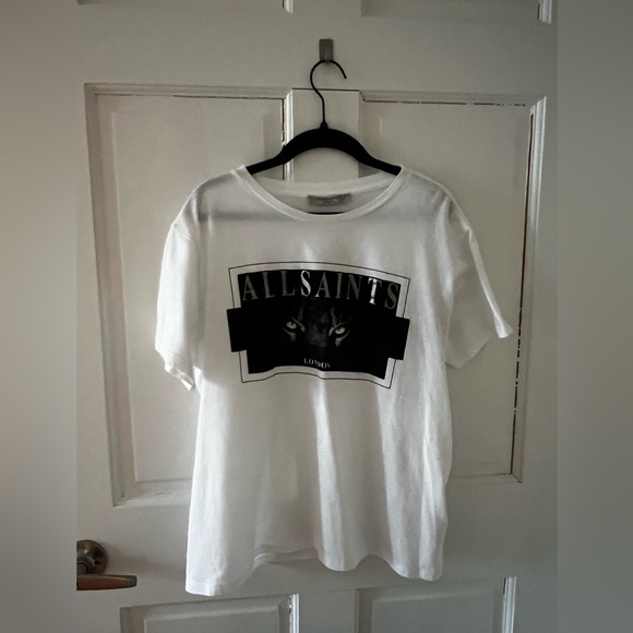 NWT $99 AllSaints Axyl Grace Graphic T-Shirt Size M - Picture 2 of 8